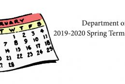 2020 Spring Term Course Schedule