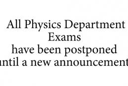 About Physics Department Exams