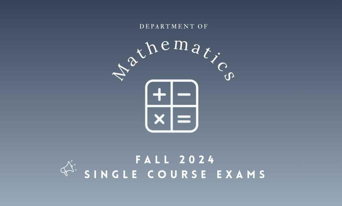 Fall 2024 Single Course Exams