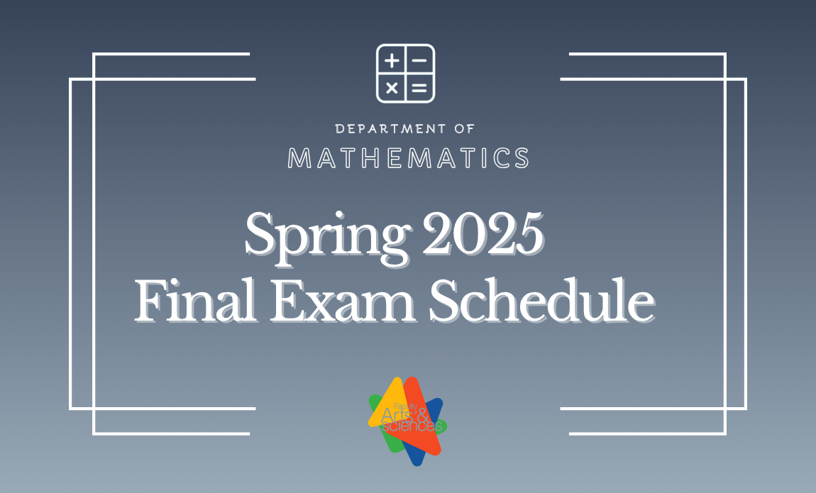Spring 2025 Final Exam Schedule