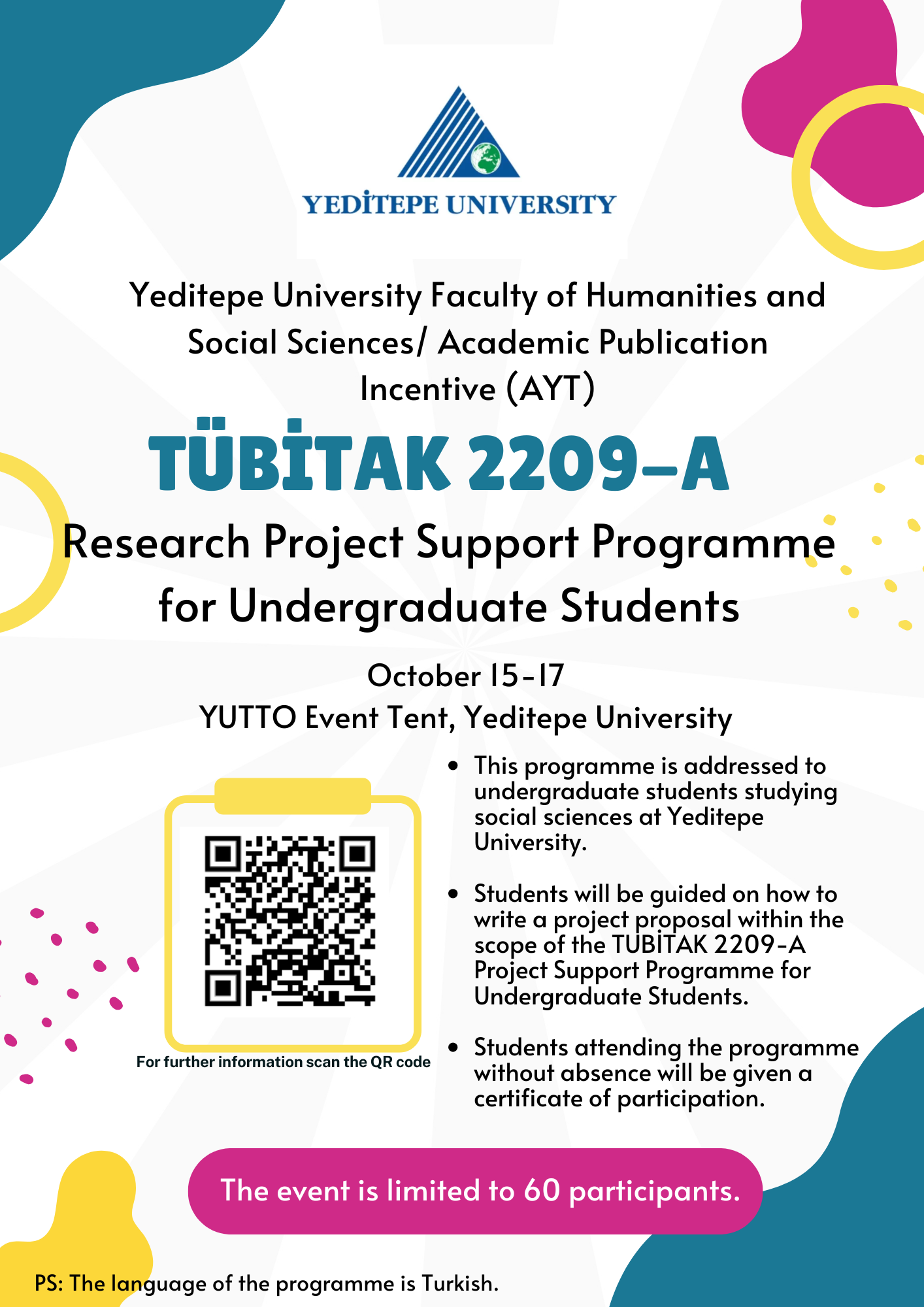 TUBITAK 2209-A Research Project Support Programme for undergraduate students