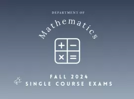 Fall 2024 Single Course Exams