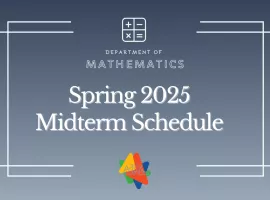 Spring 2025 Mathematics Midterm Exam Schedule