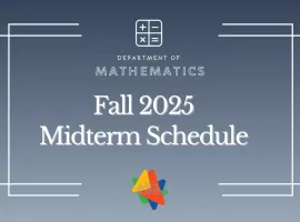 Fall 2025 Exam Schedule for Mathematics Courses