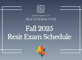 Fall 2025 Resit Exam Schedule for Mathematics Courses