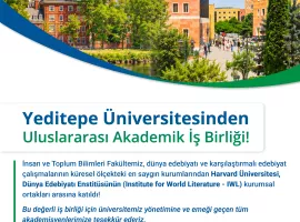 Fakültemiz, Harvard Üniversitesi Dünya Edebiyatı Enstitüsü (IWL) Kurumsal Ortağı Oldu